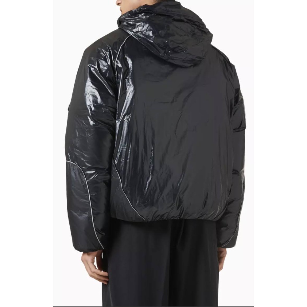 Mens Size XL Nike Bubble Jacket Tech Hooded Loose Fit Full Zip Black II3869-010 - Picture 5 of 8